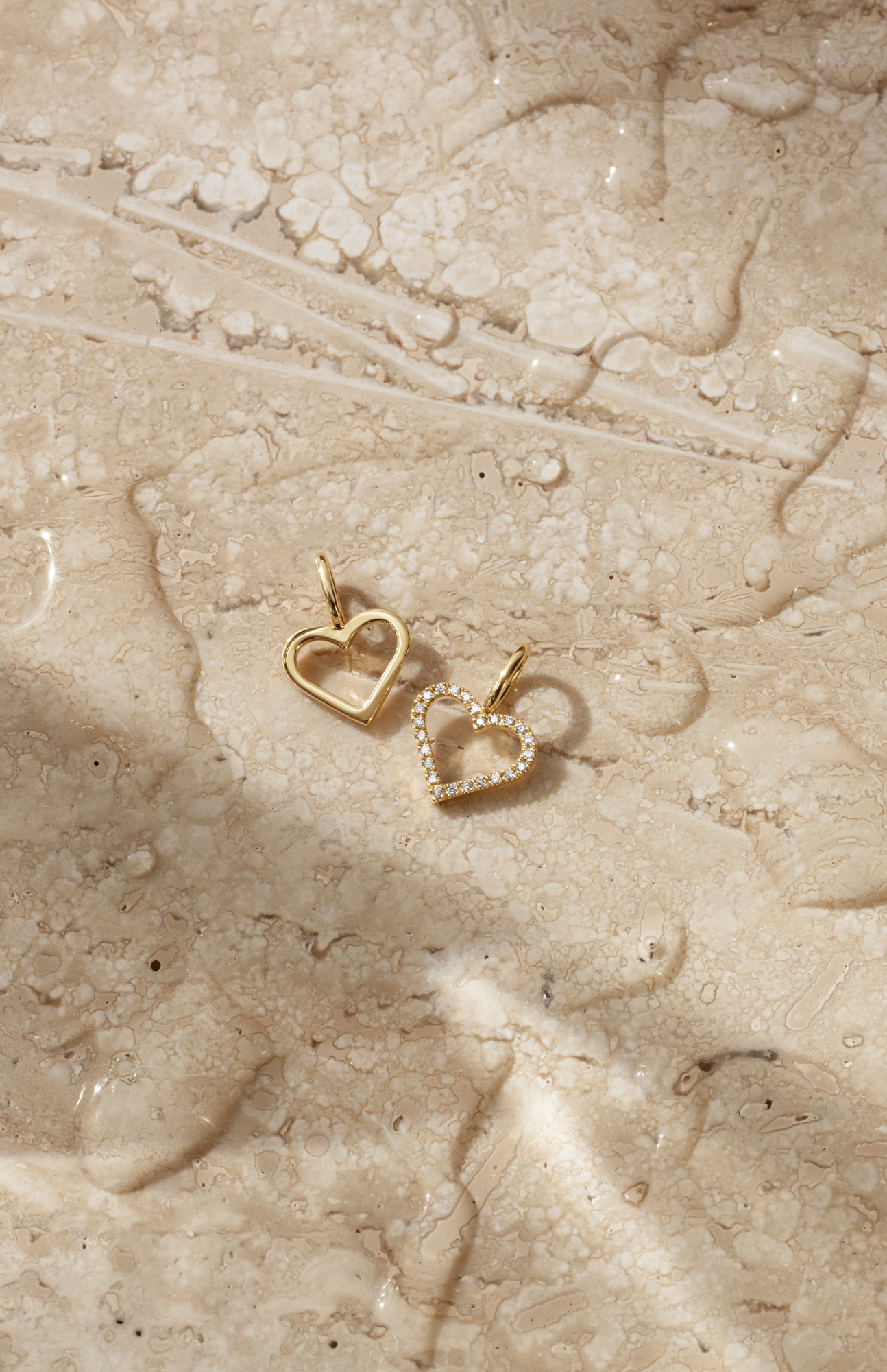 Symbols Open Heart diamant vedhæng - 18kt Hvidguld