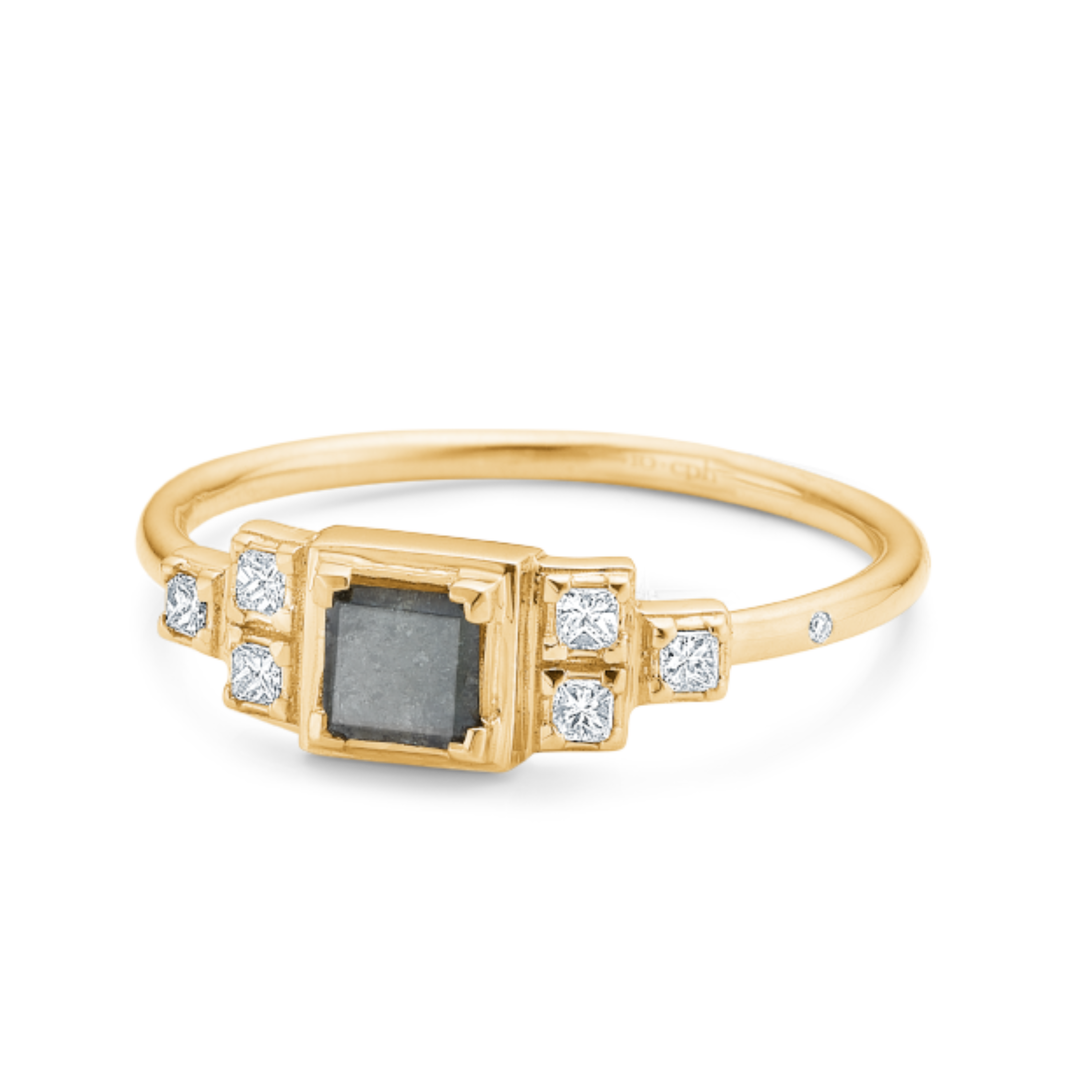 Raw Diamantring - 18kt Rødguld