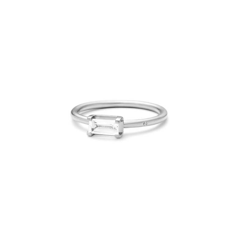Nord White ring S - 18kt Hvidguld
