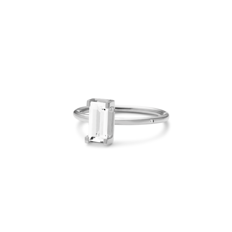 Nord White ring turned - 18kt Hvidguld