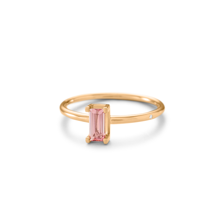 Nord Pink ring S turned - 18kt Rødguld