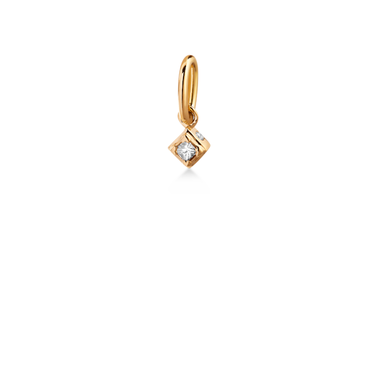 Raw Diamant vedhæng S - 18kt Rødguld