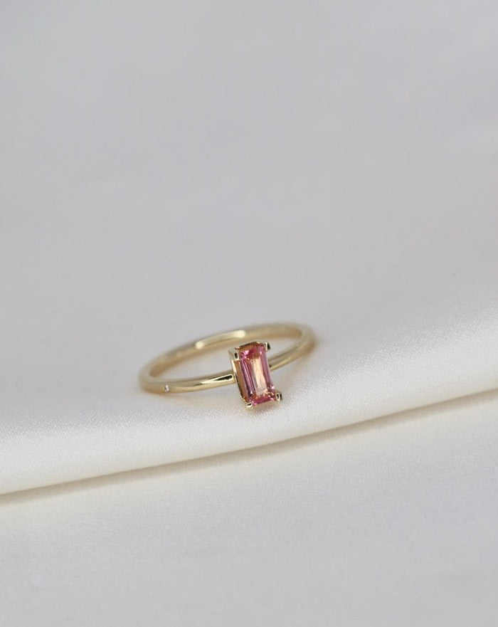Nord Pink ring S turned - 18kt Rødguld