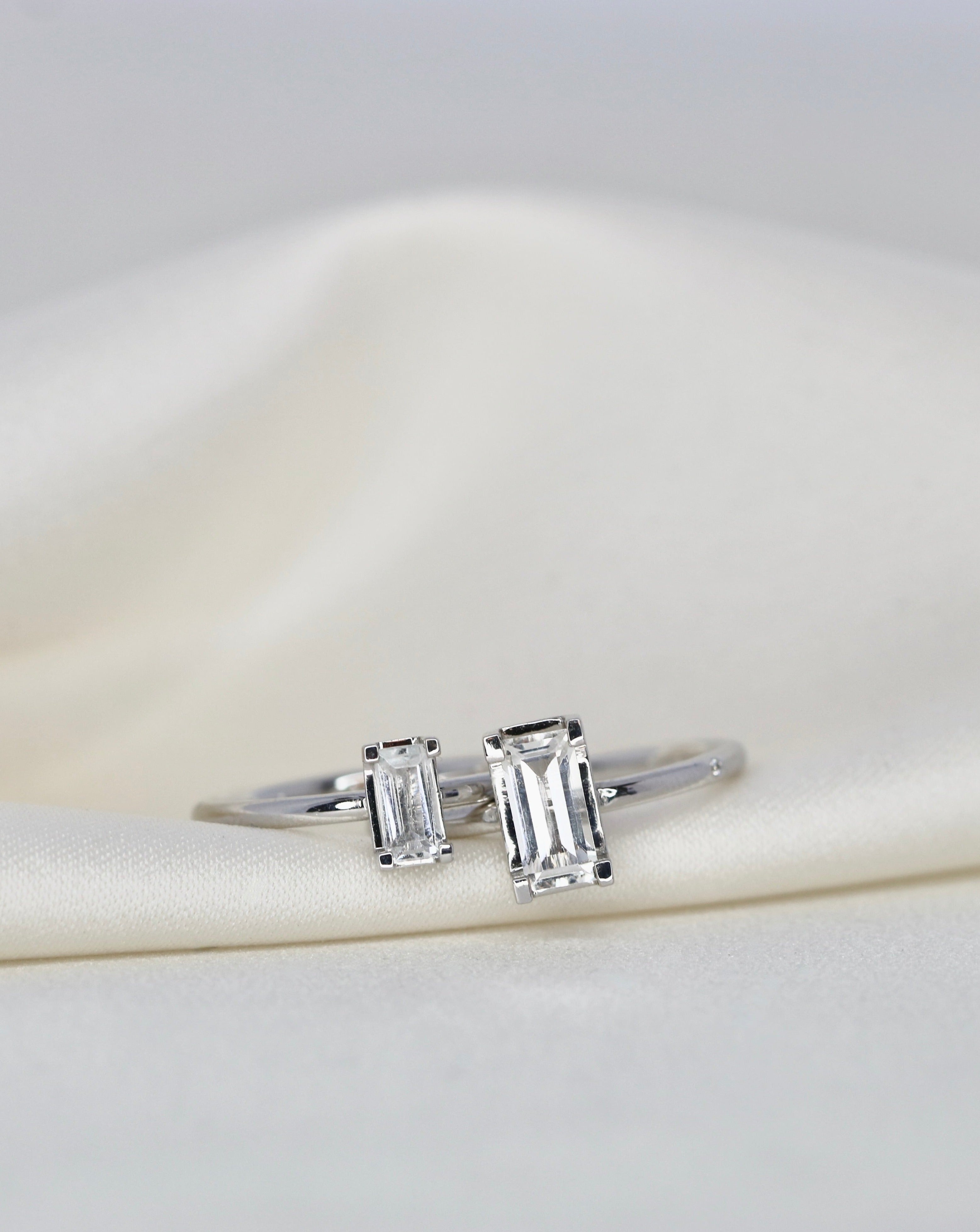 Nord White ring S turned - 18kt Hvidguld