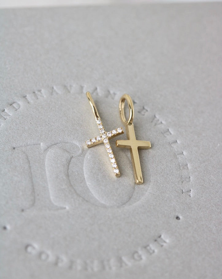 Symbols Kors diamantvedhæng - 18kt Rødguld