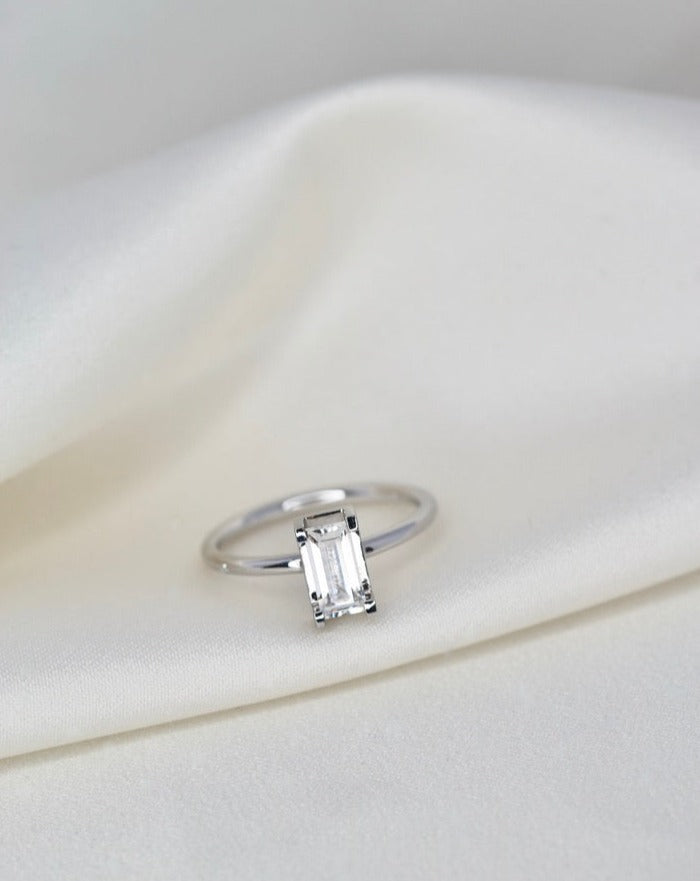 Nord White ring turned - 18kt Hvidguld