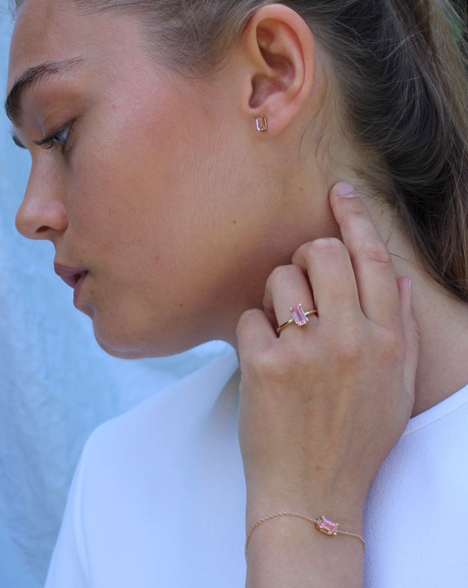 Nord Pink ring turned - 18kt Rødguld