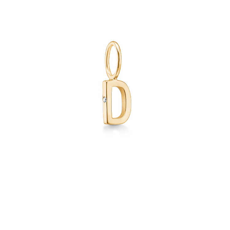 My D vedhæng - 18kt Rødguld