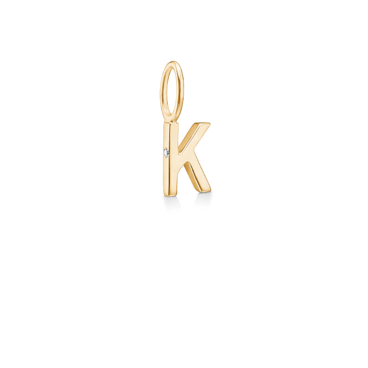 My K vedhæng - 18kt Rødguld