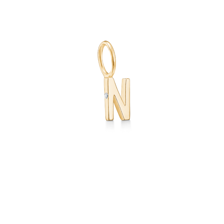 My N vedhæng - 18kt Rødguld