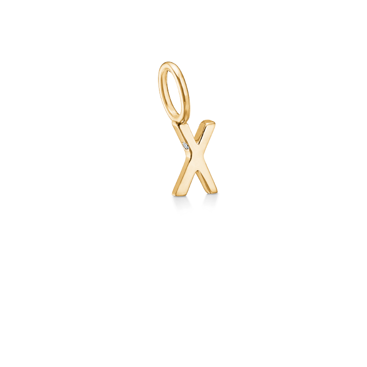 My X vedhæng - 18kt Rødguld