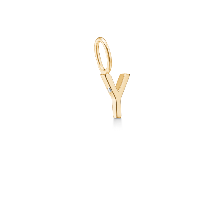 My Y vedhæng - 18kt Rødguld