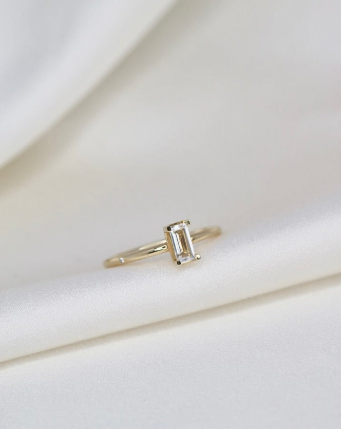 Nord White ring S turned - 18kt Rødguld