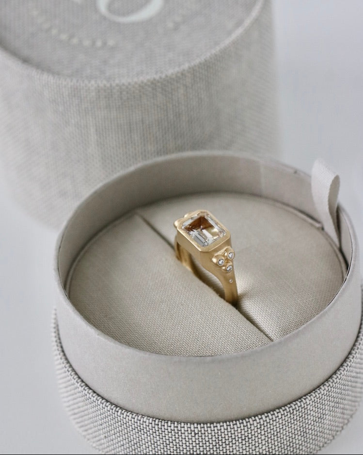 Orbit Octagon ring - 18kt Rødguld