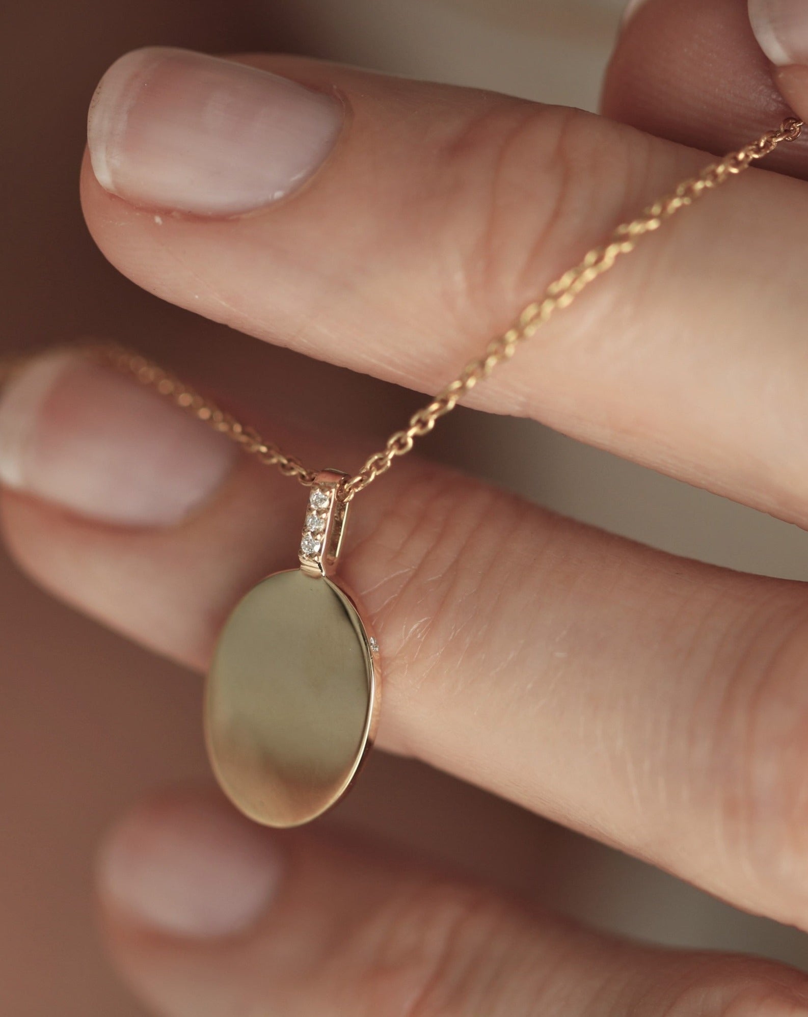 Signet diamant vedhæng