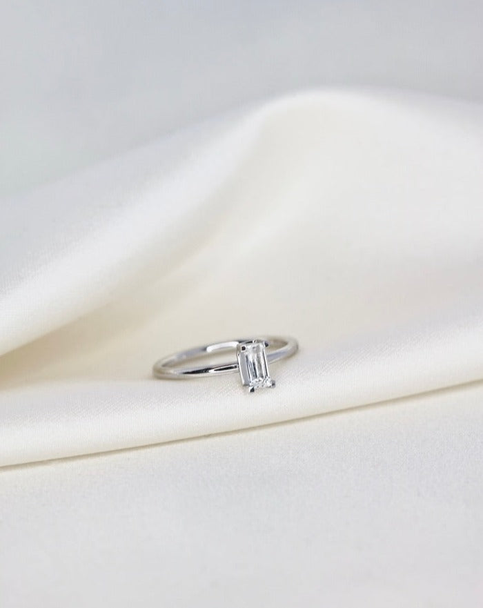 Nord White ring S turned - 18kt Hvidguld