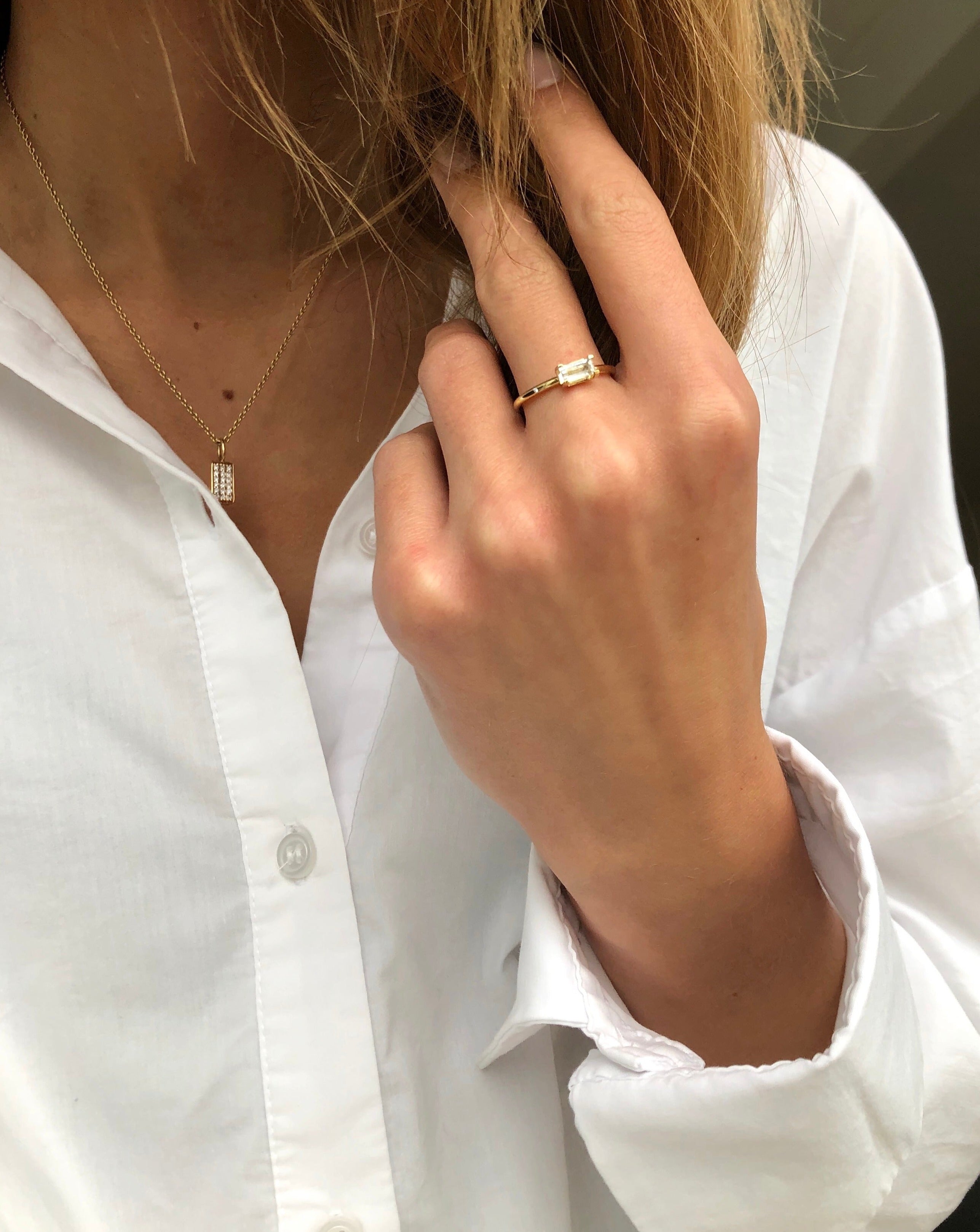 Nord White ring S - 18kt Hvidguld