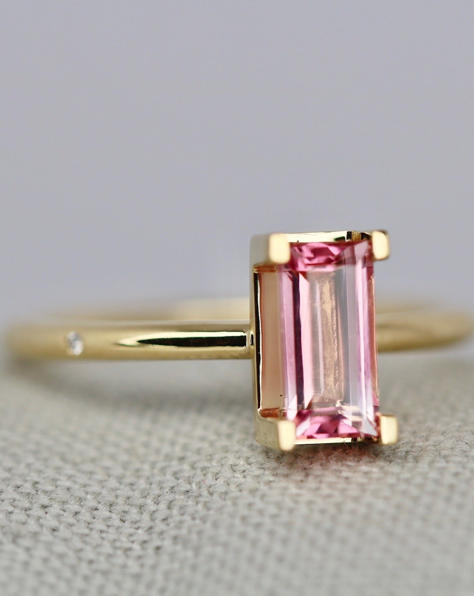 Nord Pink ring turned - 18kt Rødguld
