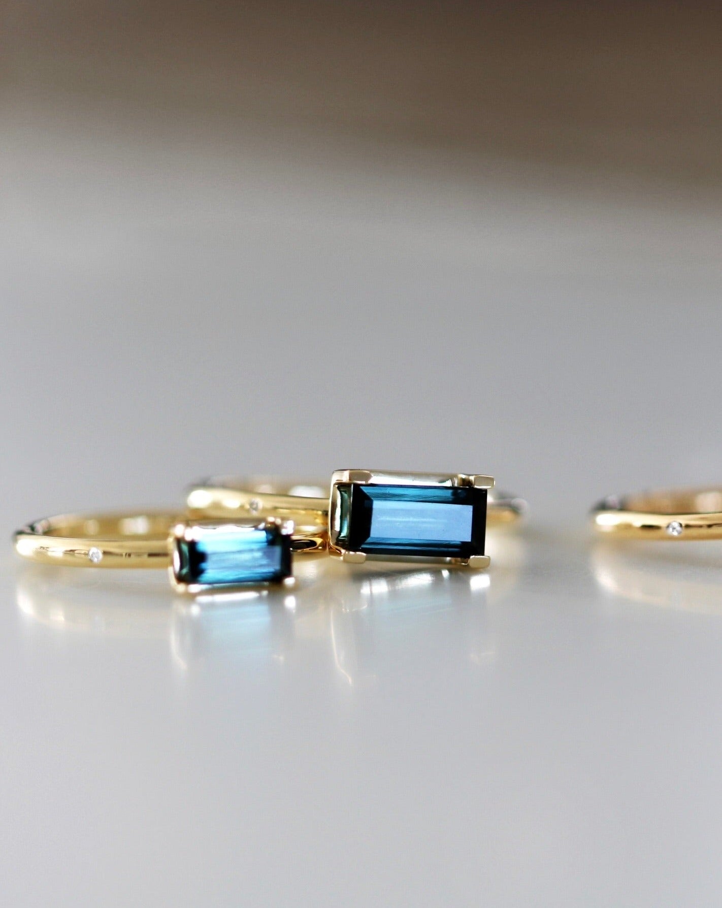 Nord London Blue ring - 18kt Rødguld