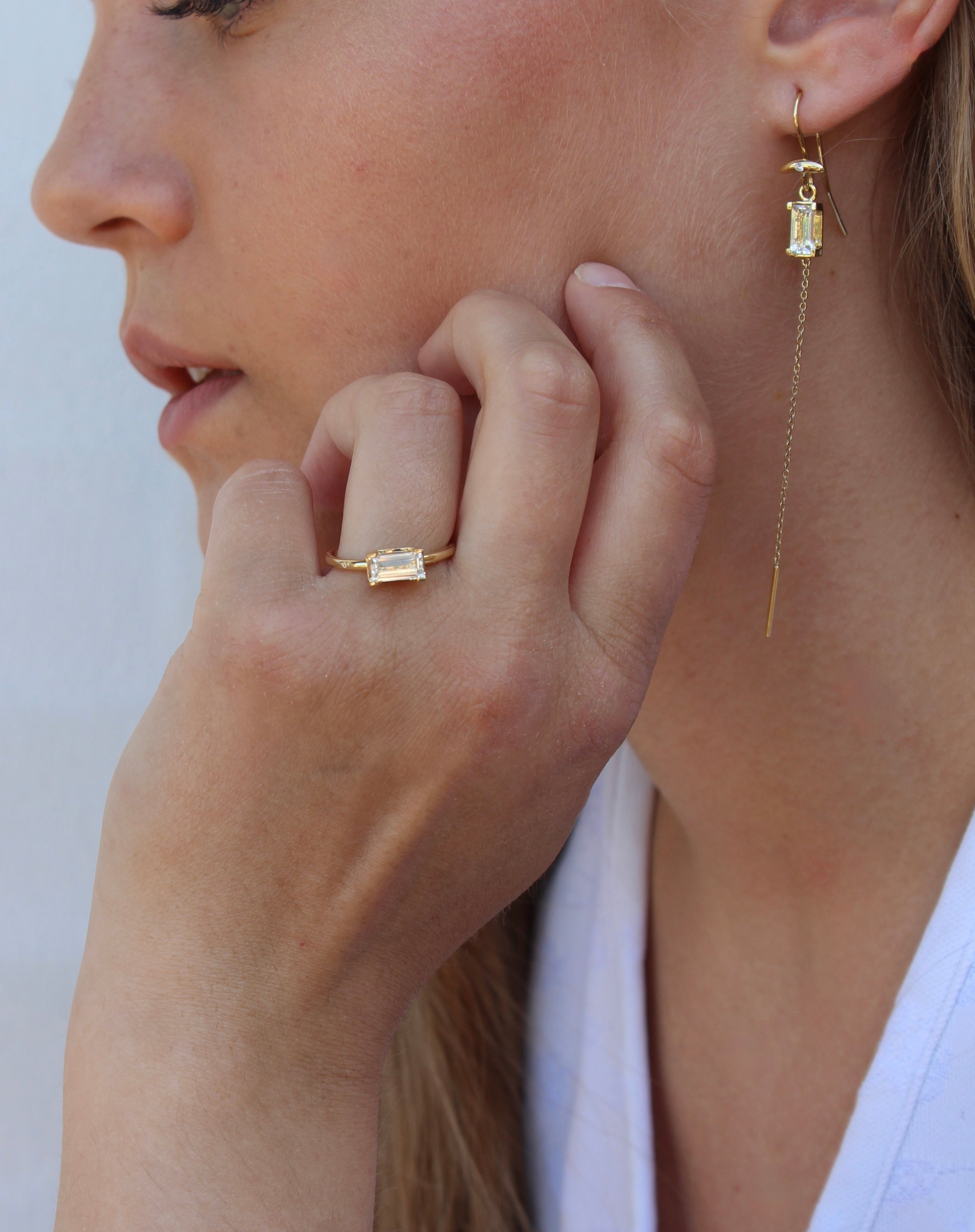 Nord White ring - 18kt Rødguld