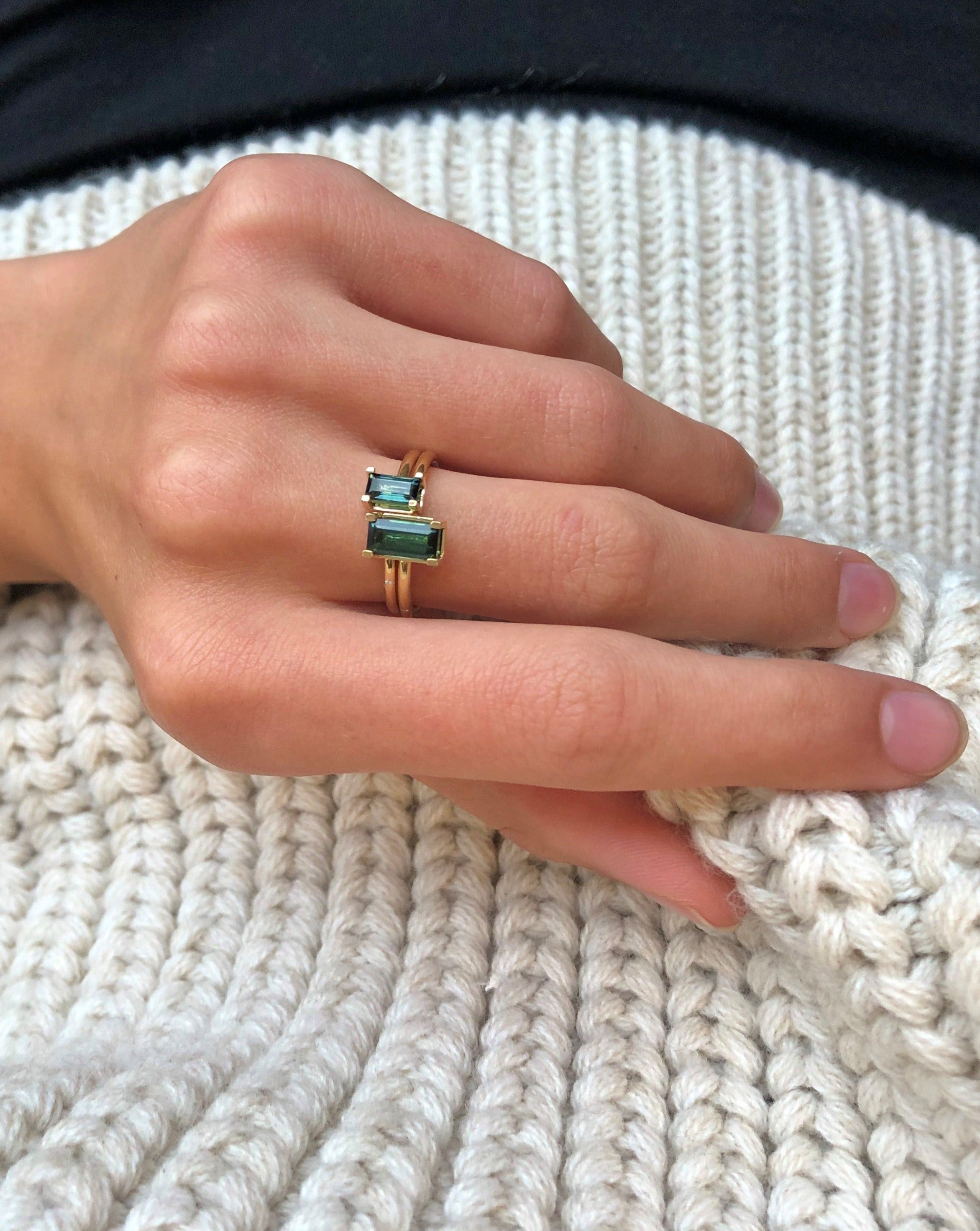 Nord Green ring S turned - 18kt Hvidguld