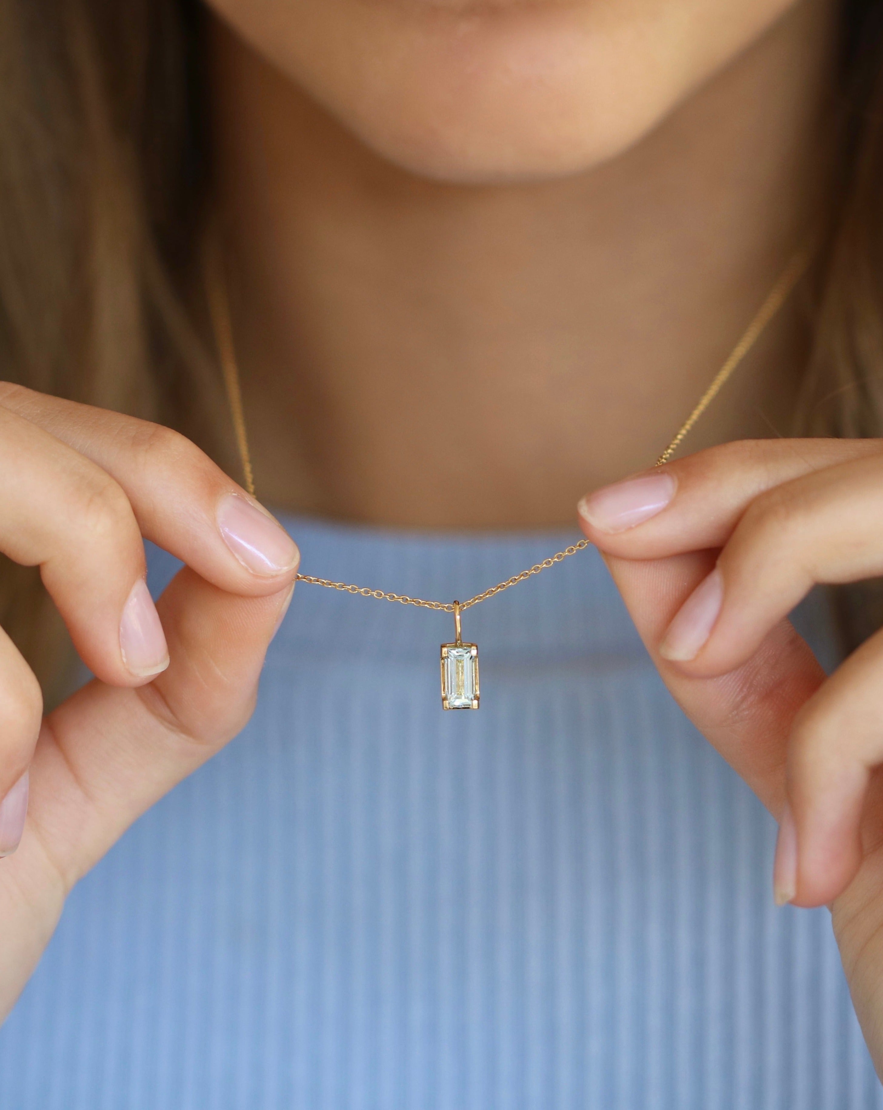 Nord Blue vedhæng - 18kt Rødguld