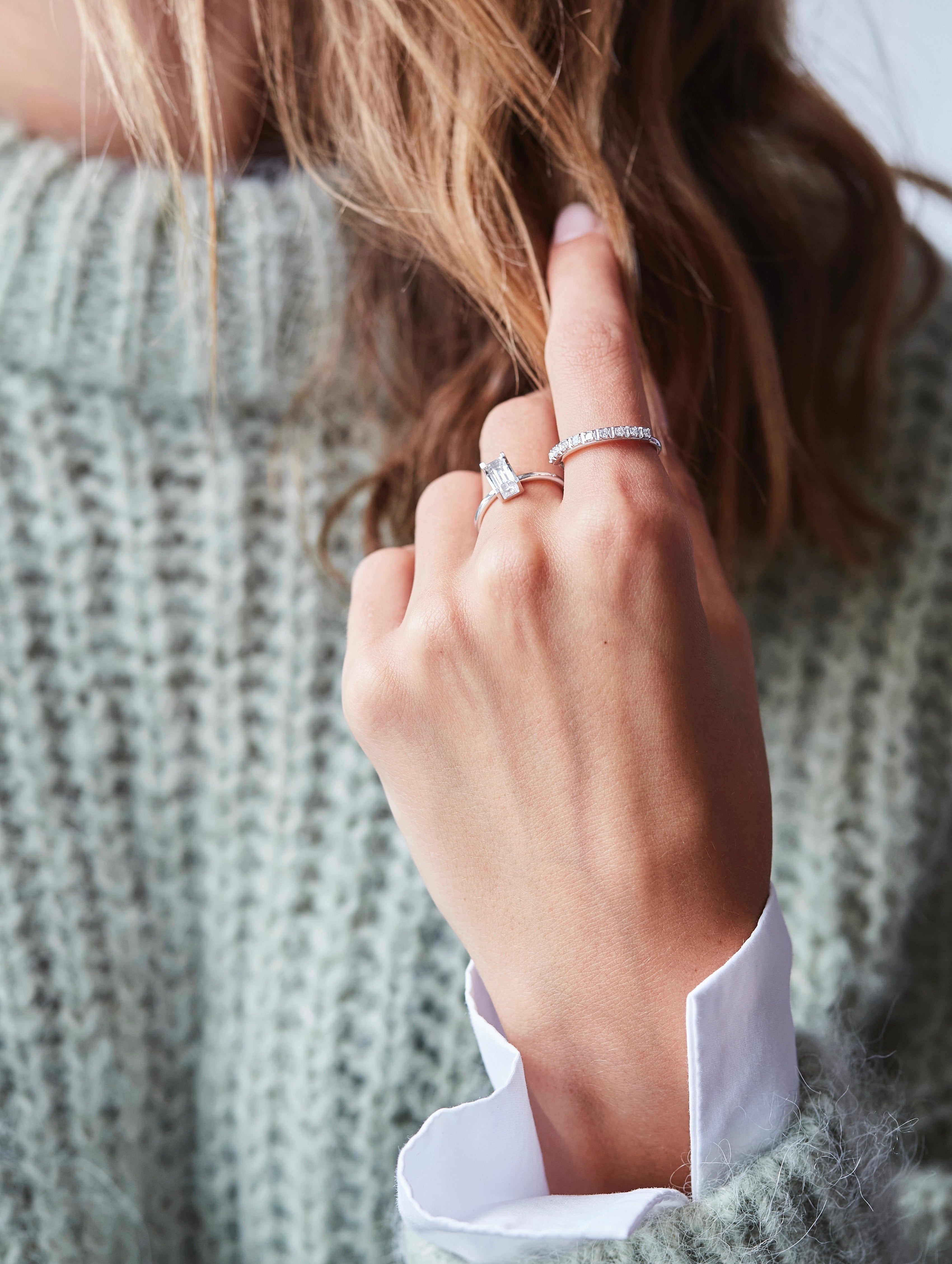 Nord White ring turned - 18kt Hvidguld