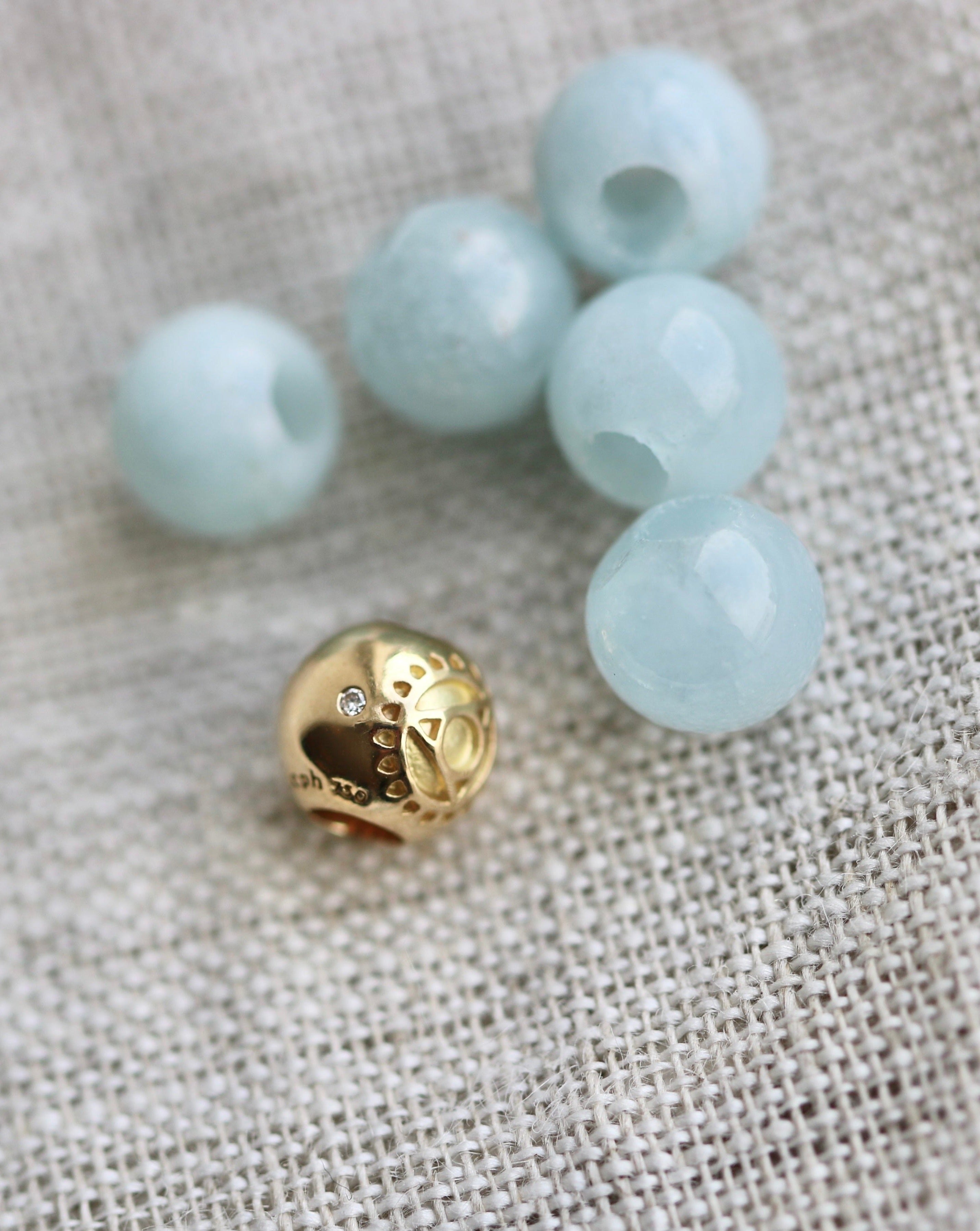 Inner Peace Halschakra perle - 18kt Rødguld