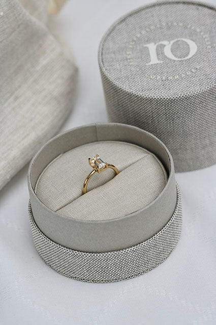 Nord White ring S turned - 18kt Rødguld