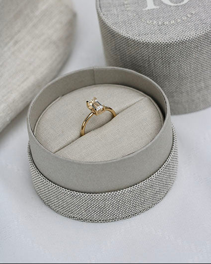 Nord White ring turned I - 18kt Rødguld