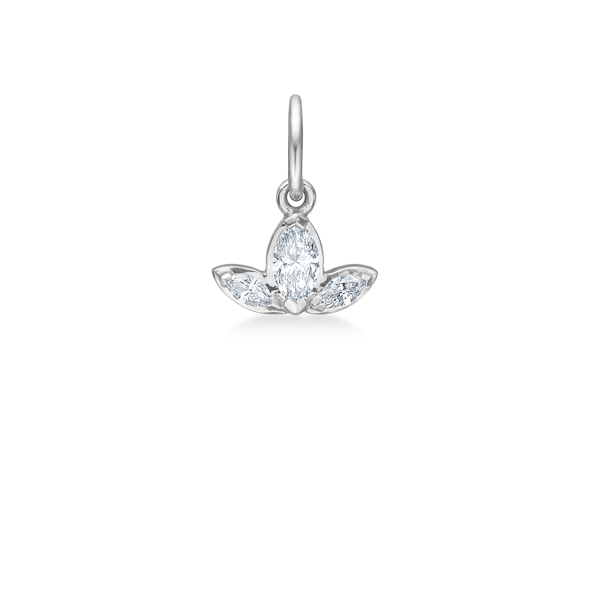 Inner Peace Lotus diamantvedhæng - 18kt Hvidguld