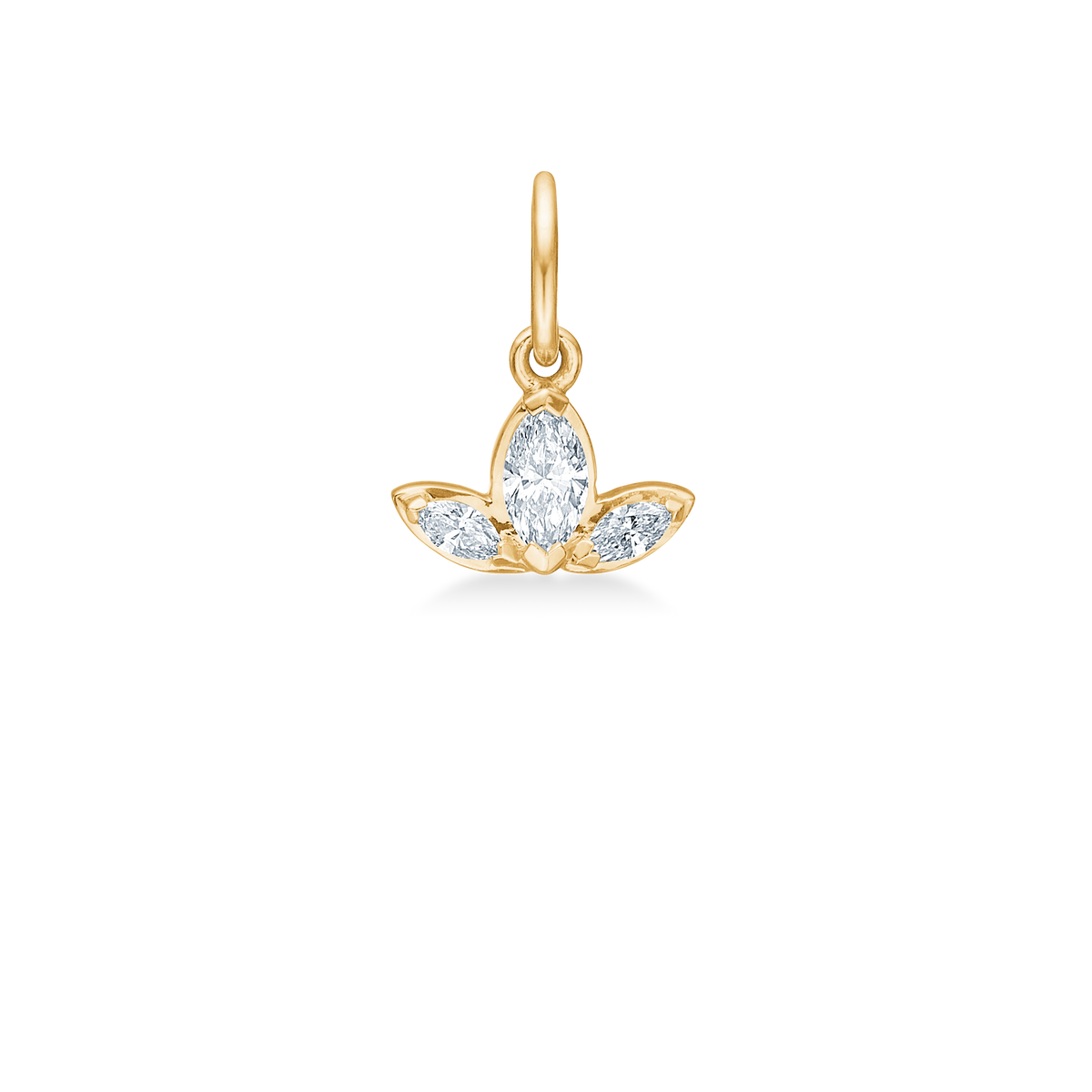 Inner Peace Lotus diamantvedhæng - 18kt Rødguld