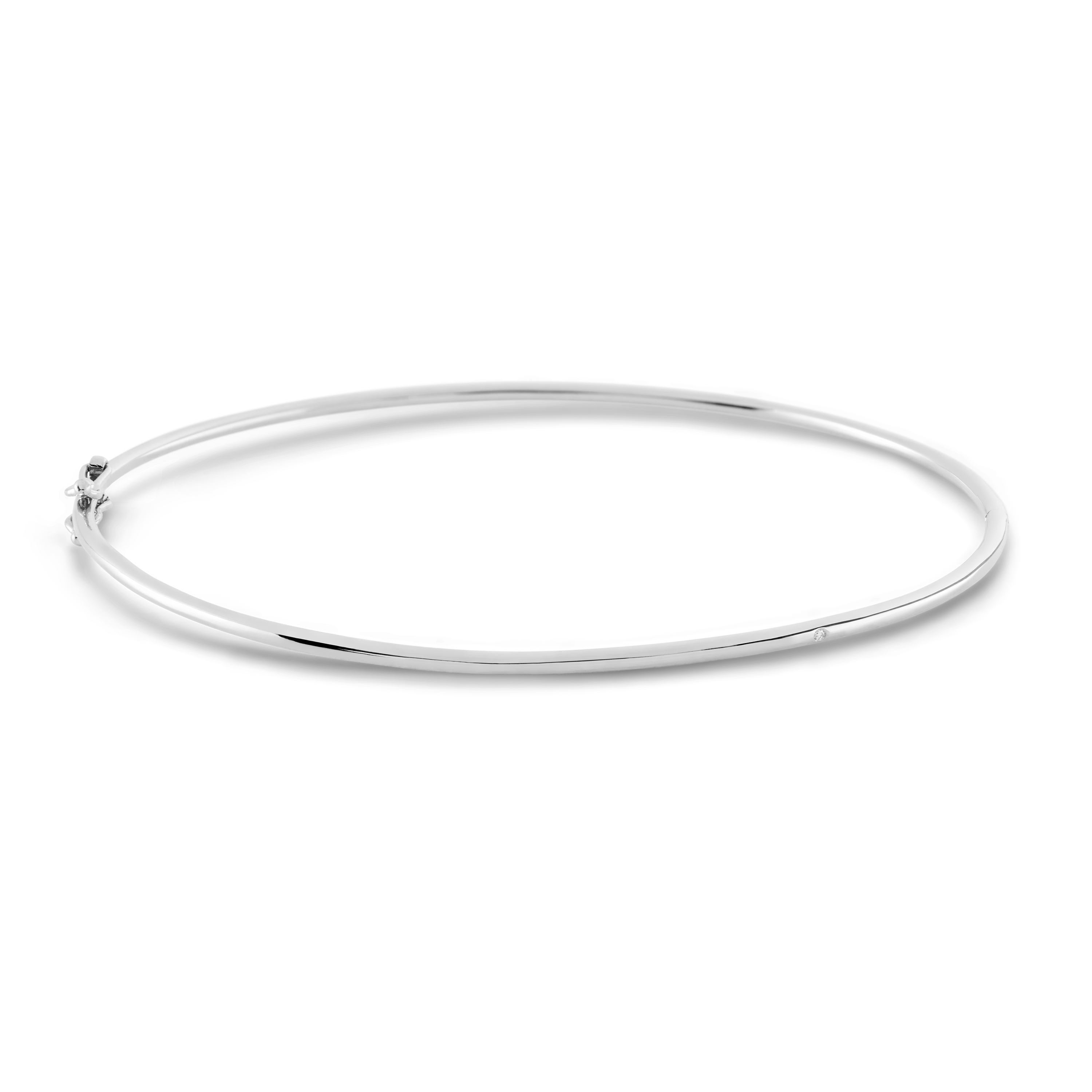 Raw armring - 18kt Hvidguld