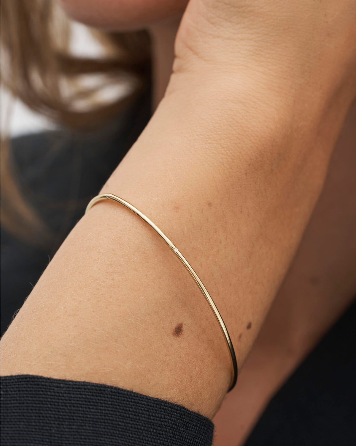 Raw armring - 18kt Rødguld