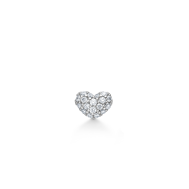 Rock My Heart diamant ørestik - 18kt Hvidguld