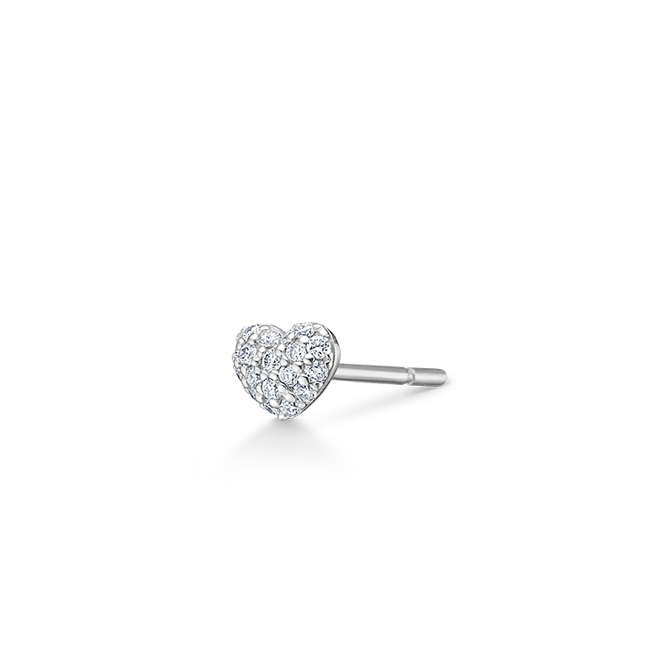 Symbols My Heart Diamant ørestik - 18kt Hvidguld