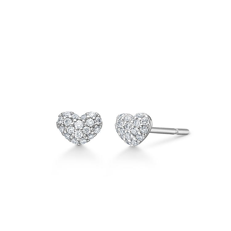 Symbols My Heart Diamant ørestik - 18kt Hvidguld