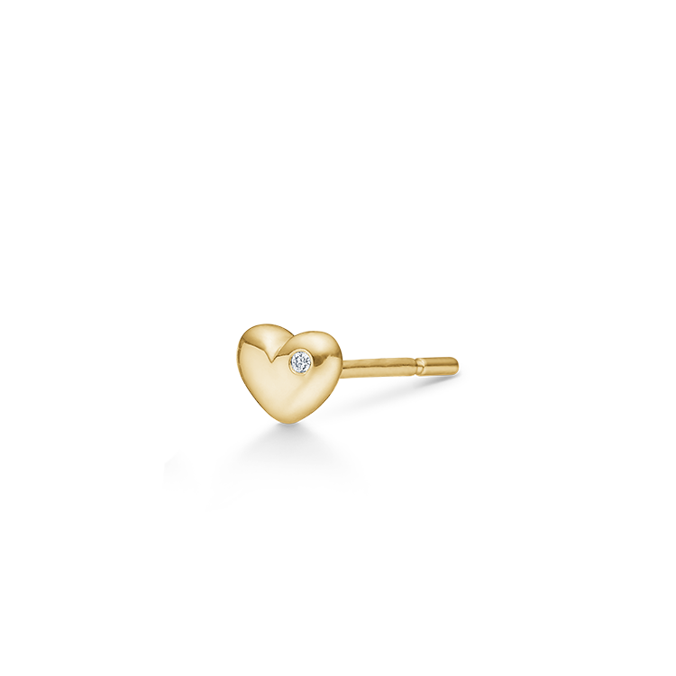 Symbols My Heart ørestik - 18kt Rødguld