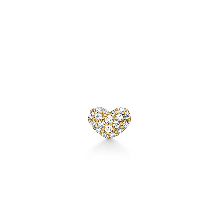 Rock My Heart diamant ørestik - 18kt Rødguld