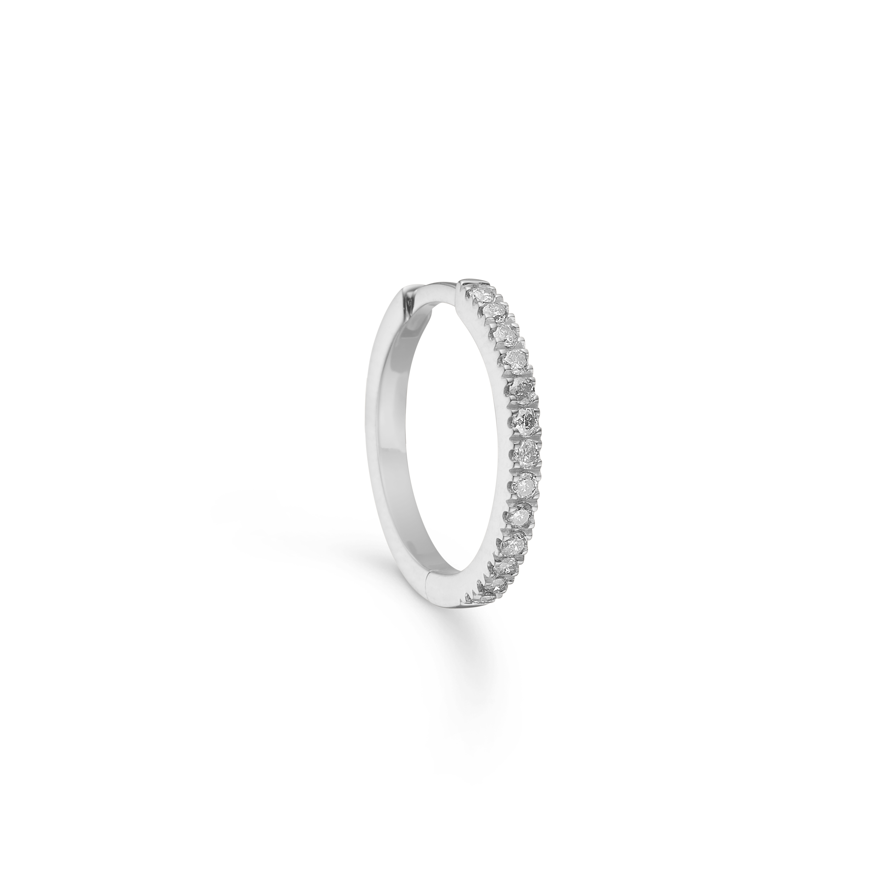 Rock Classic Grey diamant creol S - 18kt Hvidguld