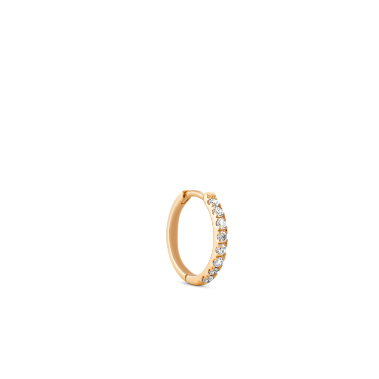 Rock Classic diamant creol S - 18kt Rødguld