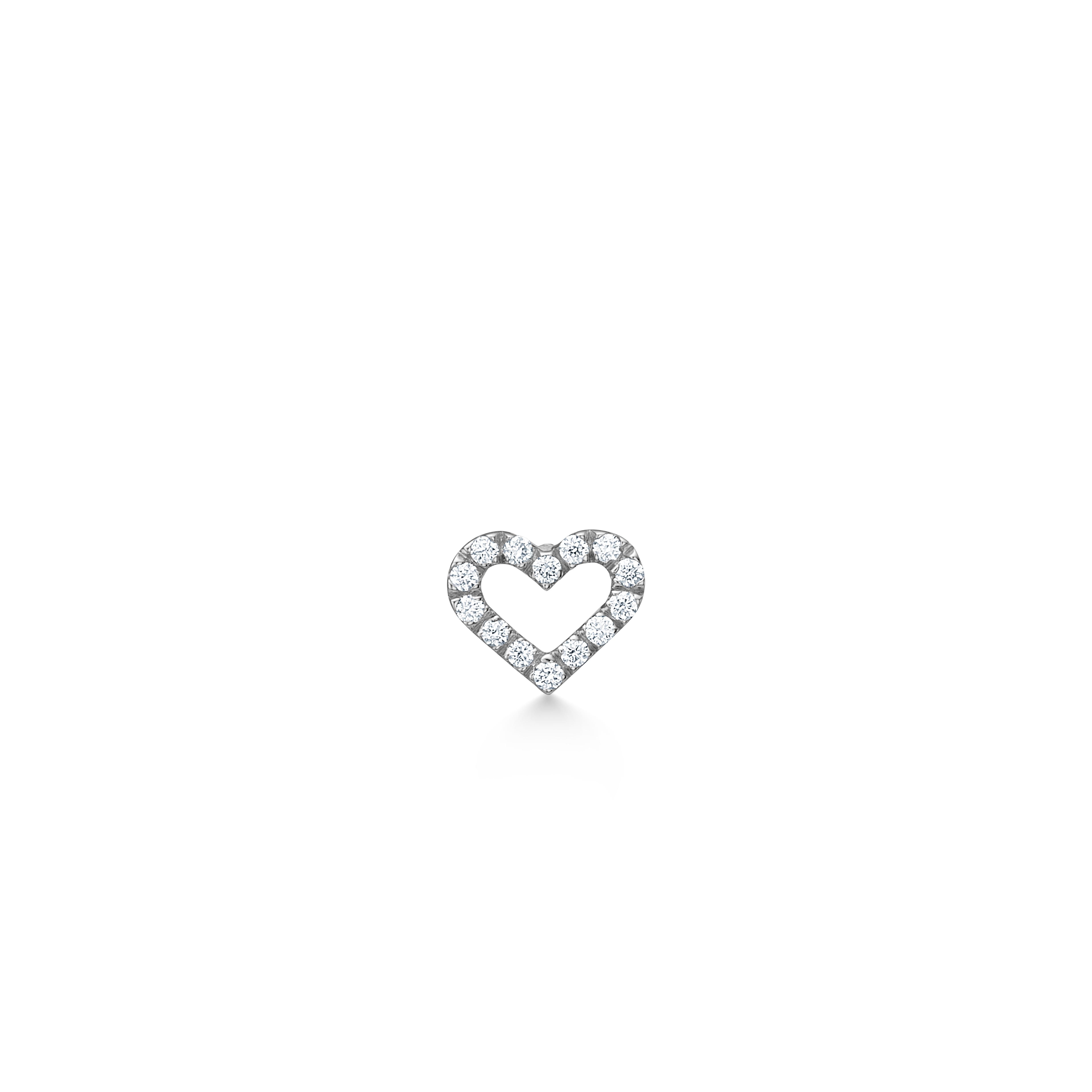Symbols Open Heart diamantørering S - 18kt Hvidguld