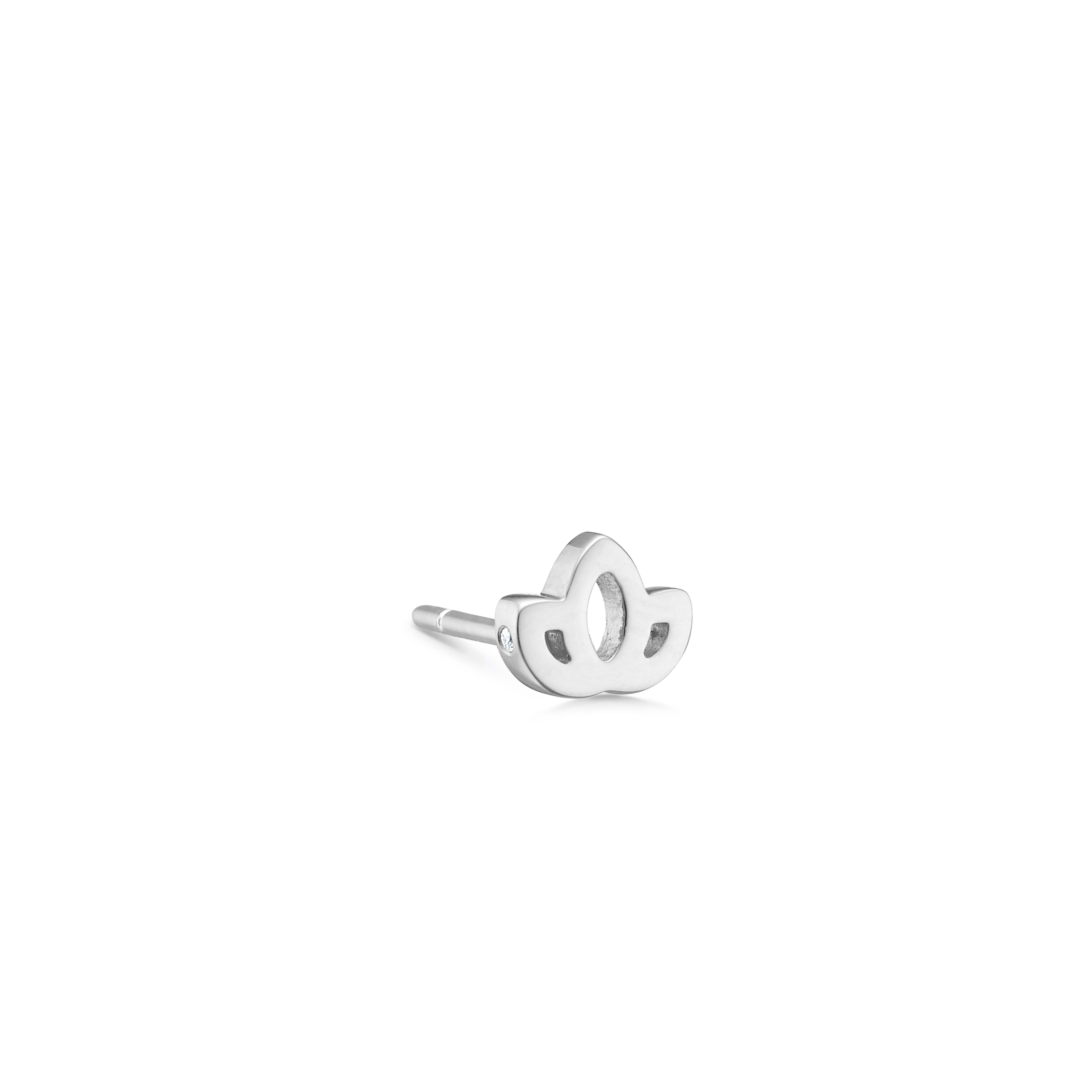 Symbols Lotus ørering - 18kt Hvidguld