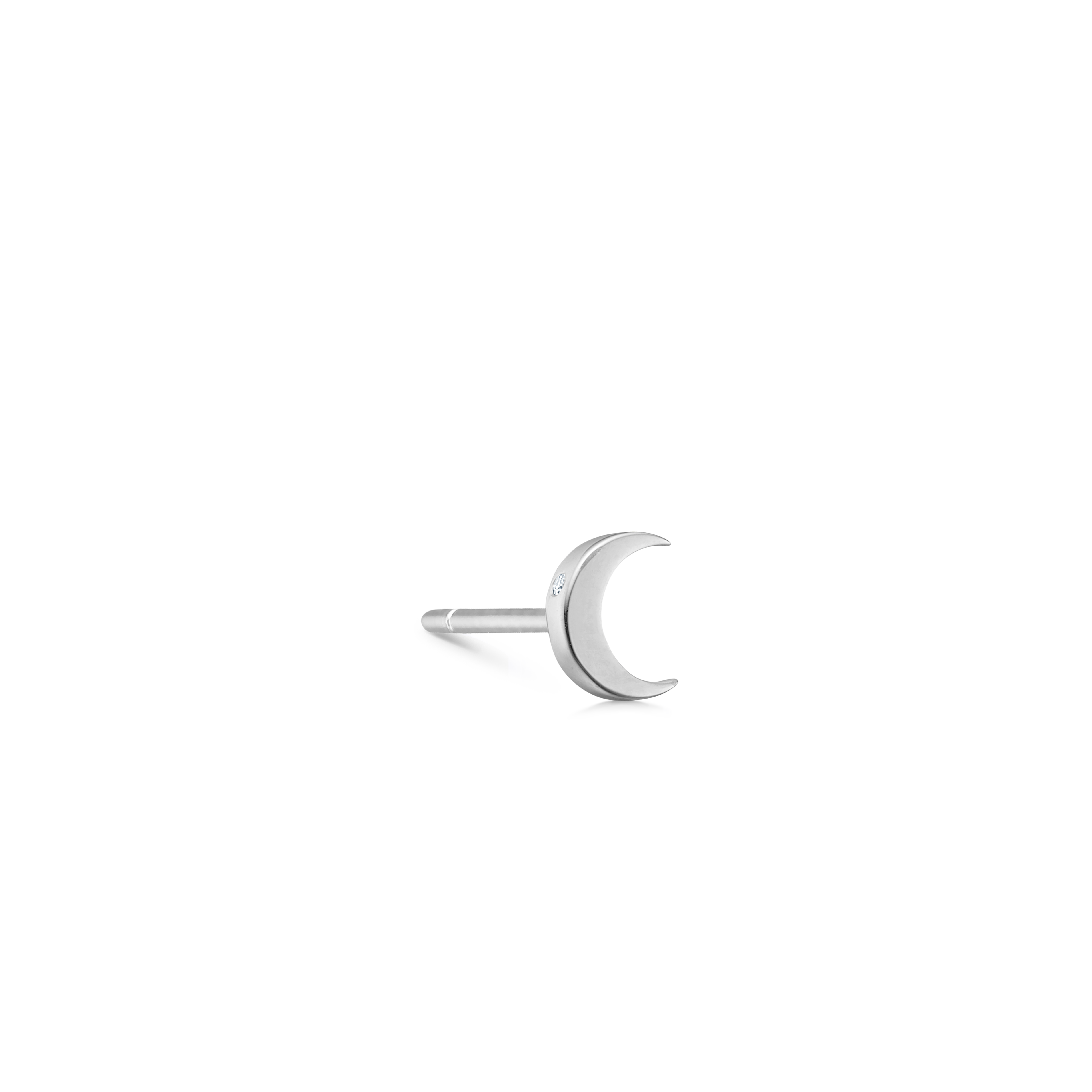 Symbols Half Moon ørering - 18kt Hvidguld
