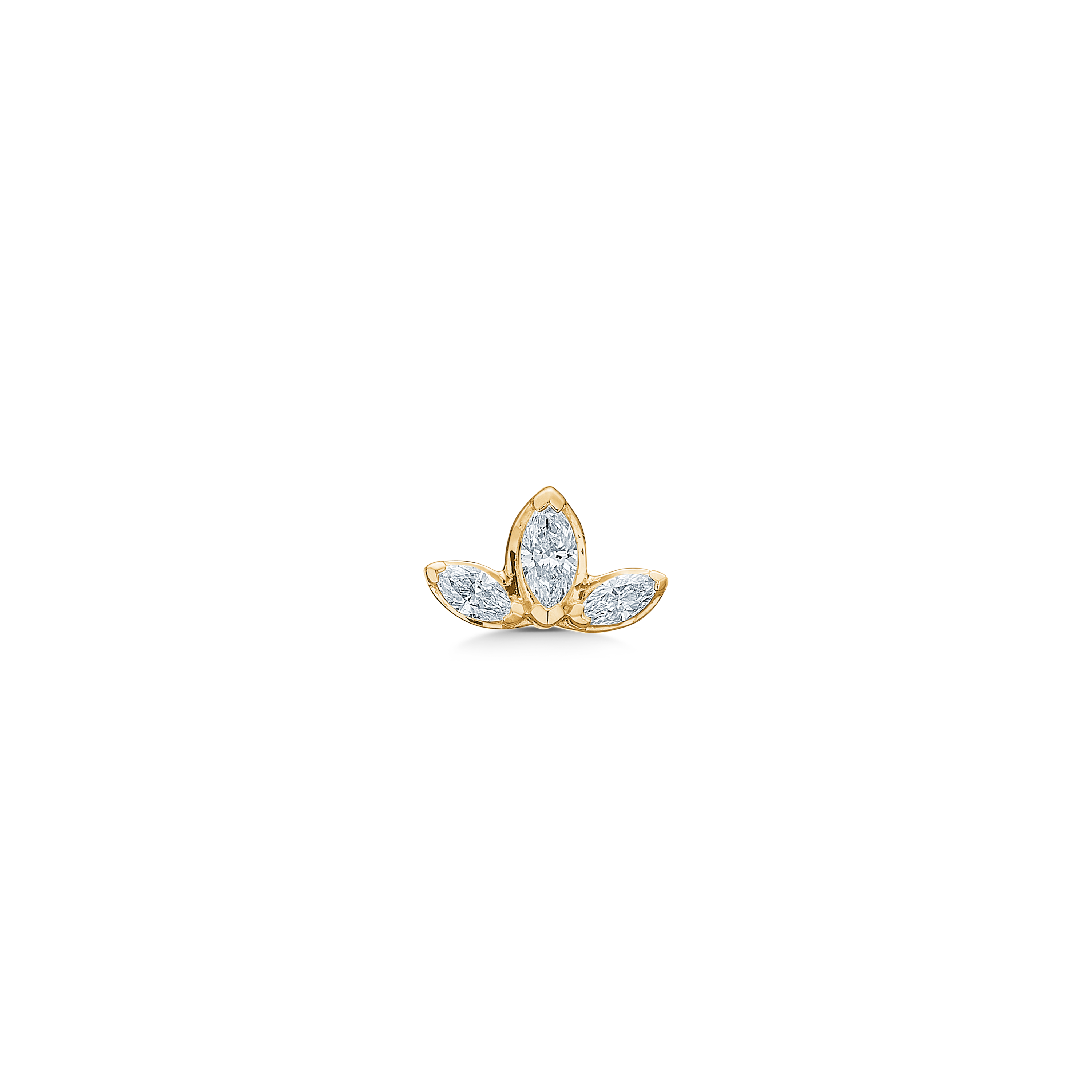 Inner Peace Lotus diamant ørestik - 18kt Rødguld