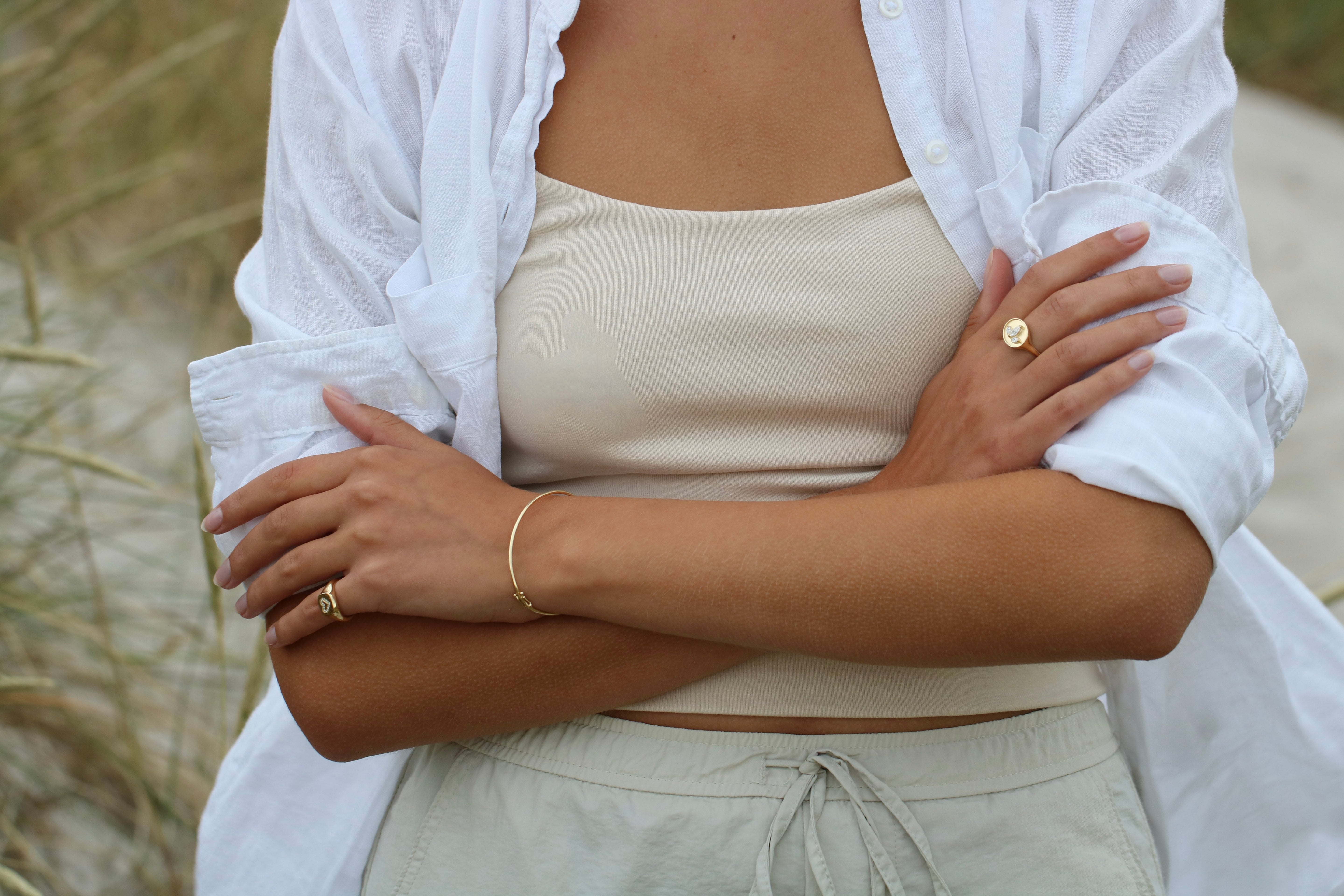 Inner Peace Lotus diamantring - 18kt Rødguld