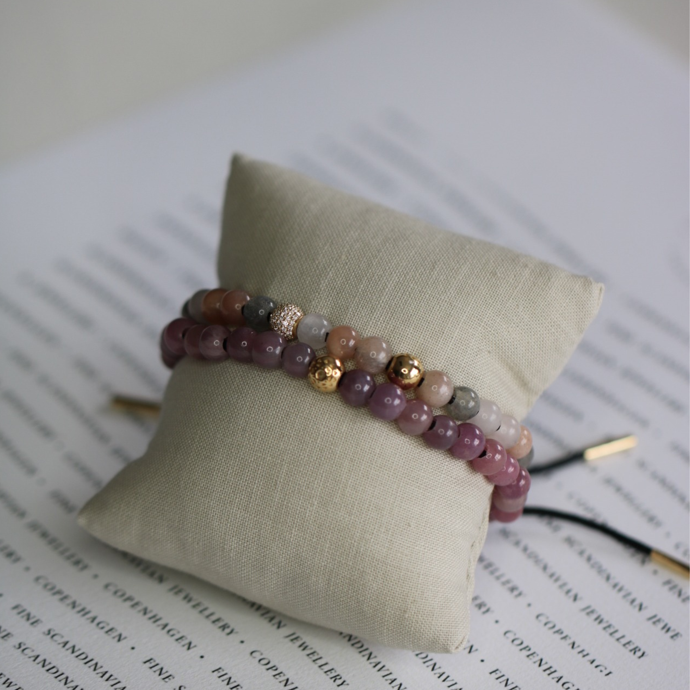 Inner Peace Hjerte Chakra armbånd - 18kt Rødguld