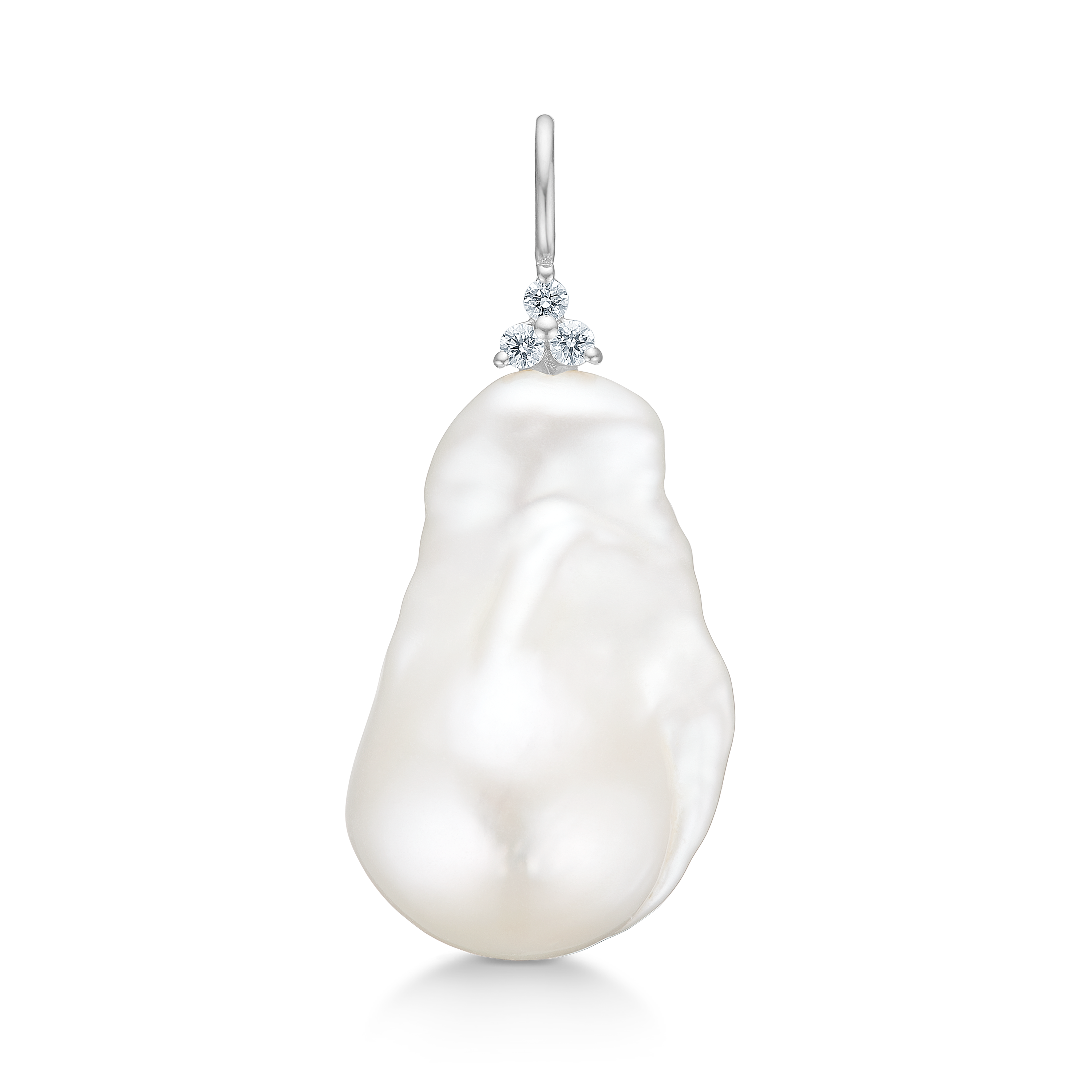 Fryd Barok perle vedhæng L - 18kt Hvidguld