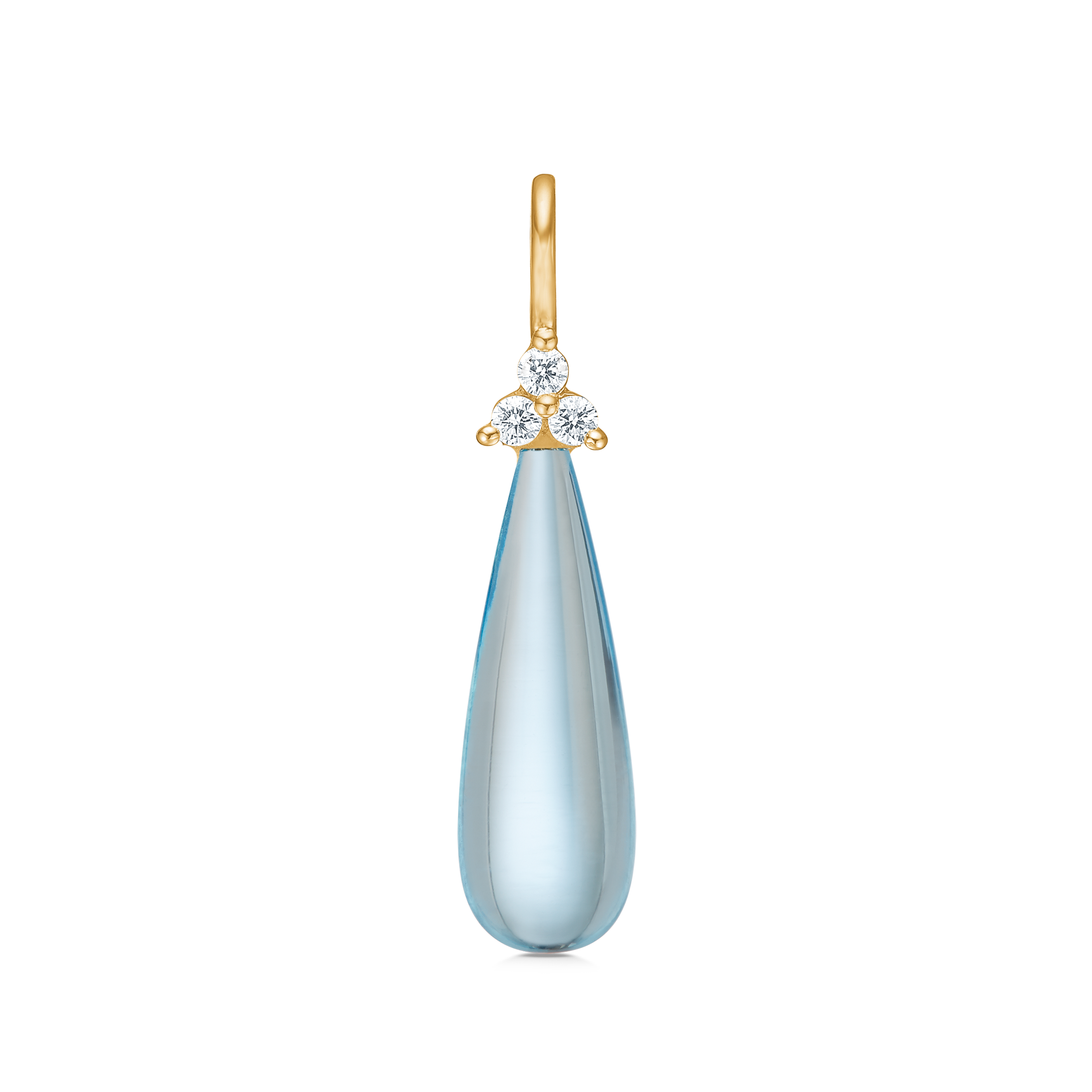 Fryd Sky Blue vedhæng - 18kt Rødguld