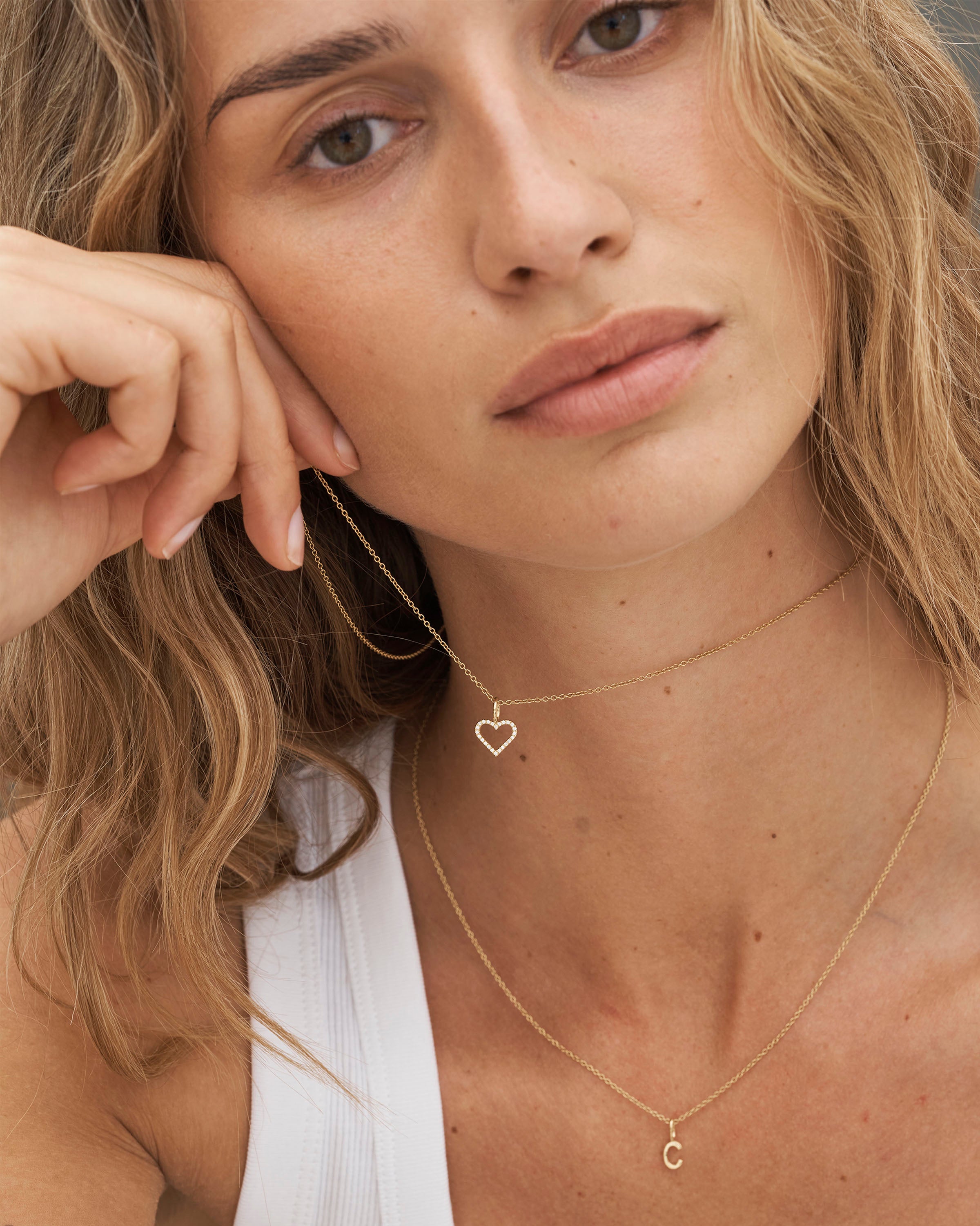 Symbols Open Heart diamantvedhæng - 18kt Rødguld